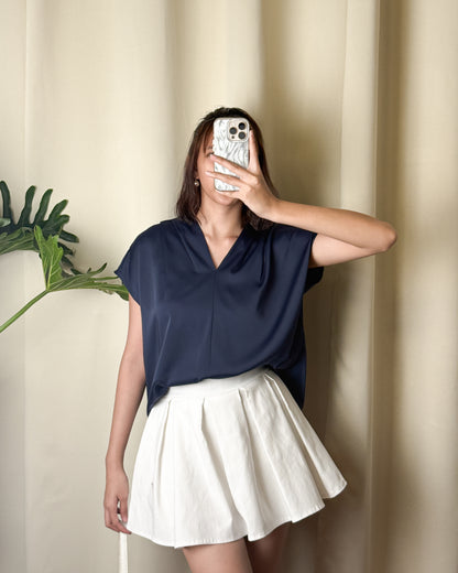 Noemi V-Neck Satin Top