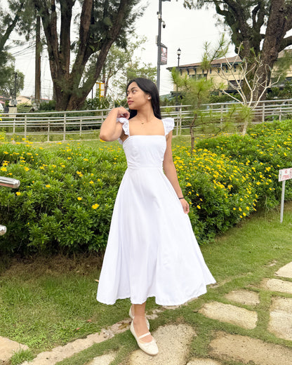 KATHRYN Ruffle Stap Midi Dress