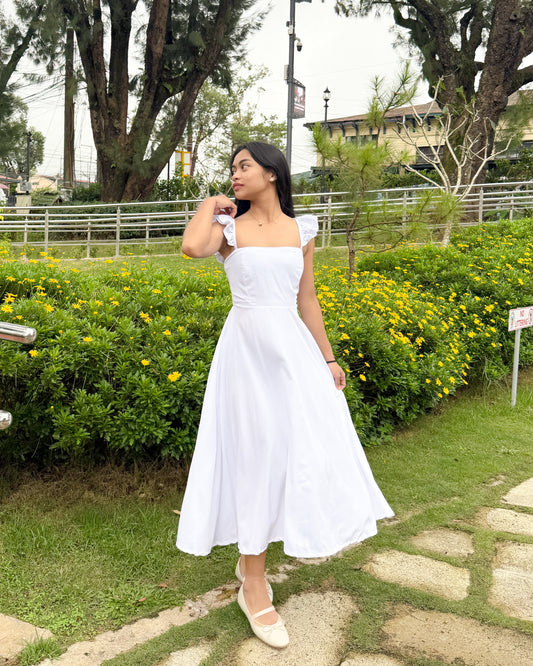 KATHRYN Ruffle Stap Midi Dress