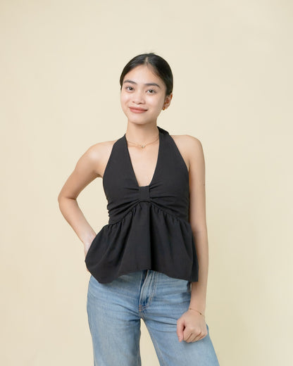 SACHA Halter Peplum Top