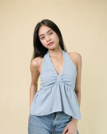 SACHA Halter Peplum Top