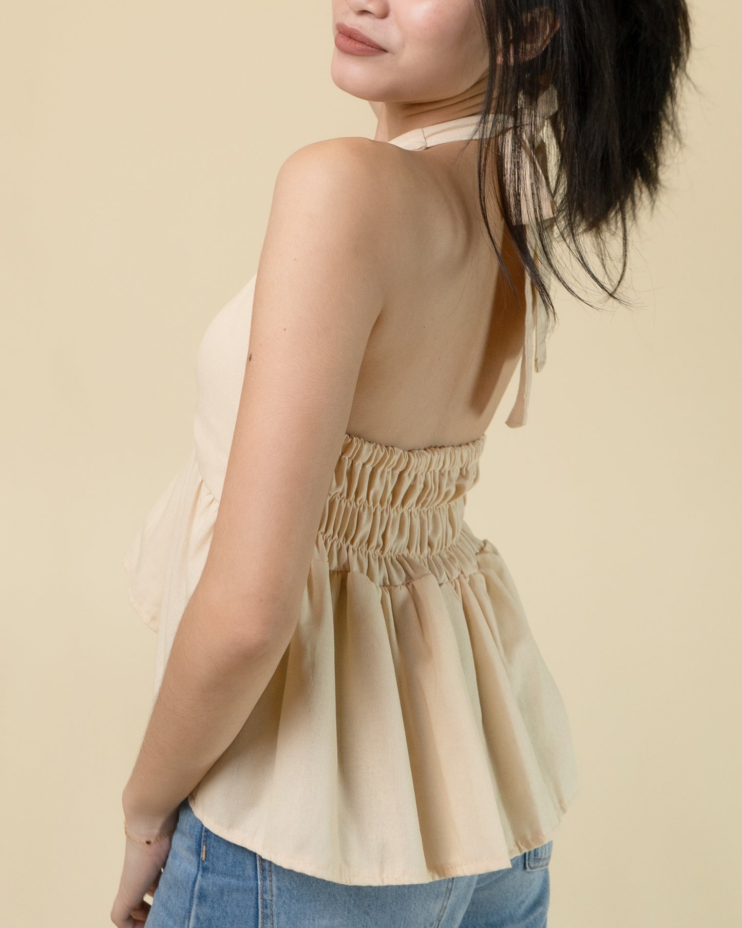 SACHA Halter Peplum Top